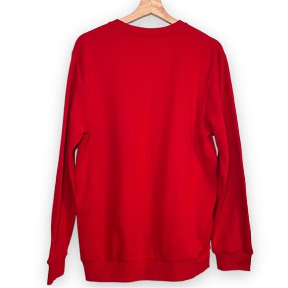 Disney Mickey Mouse Red Christmas Sweatshirt Unisex Size M - Picture 2 of 7